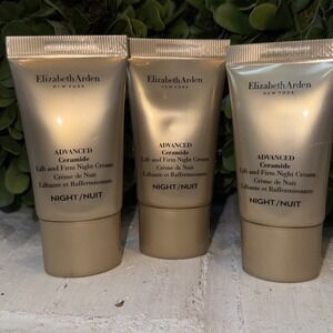 Elizabeth Arden Ceramide Lift and Firm Night Cream, 15ml / 0.5oz, New! Lot Of 3